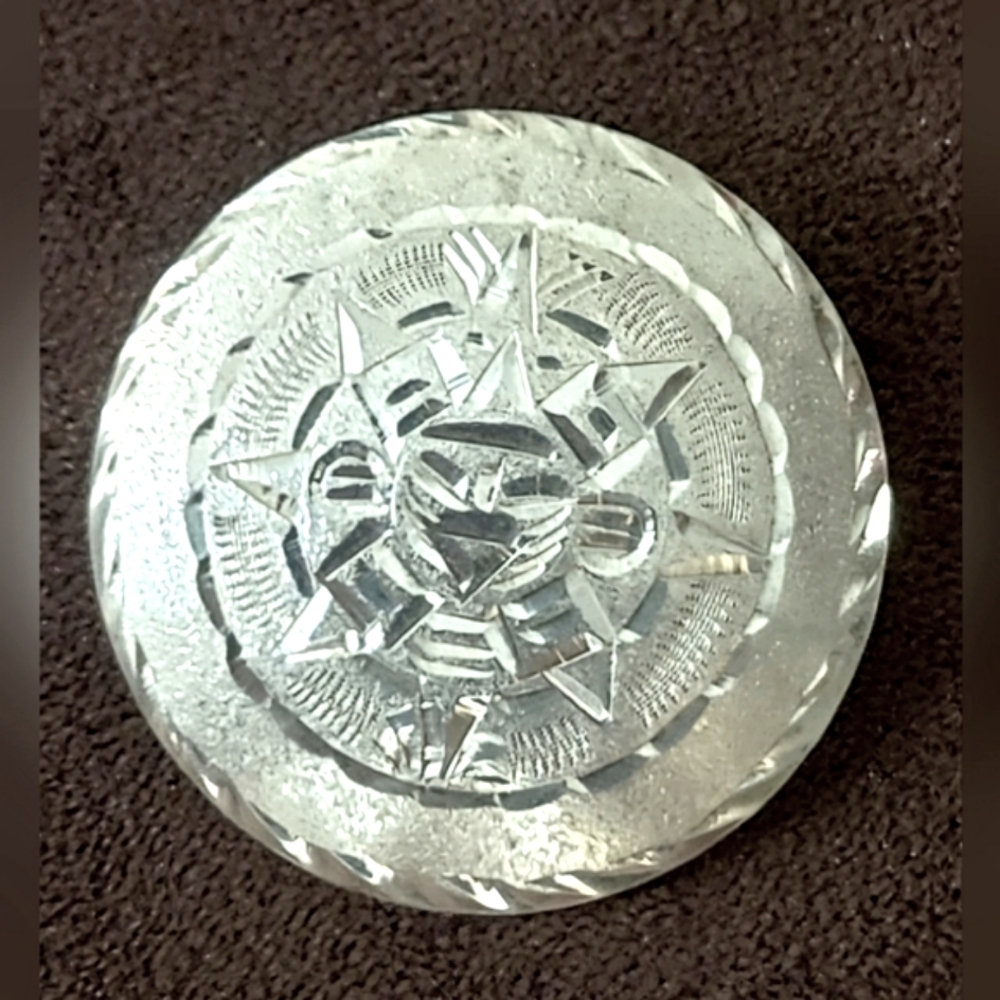 Mexican Sterling (.925) Diamond Cut (Dual) Brooch/Pendant. Vintage. Perfect